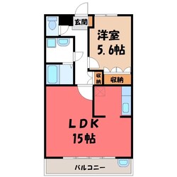 氏家駅 徒歩42分 2階の物件間取画像